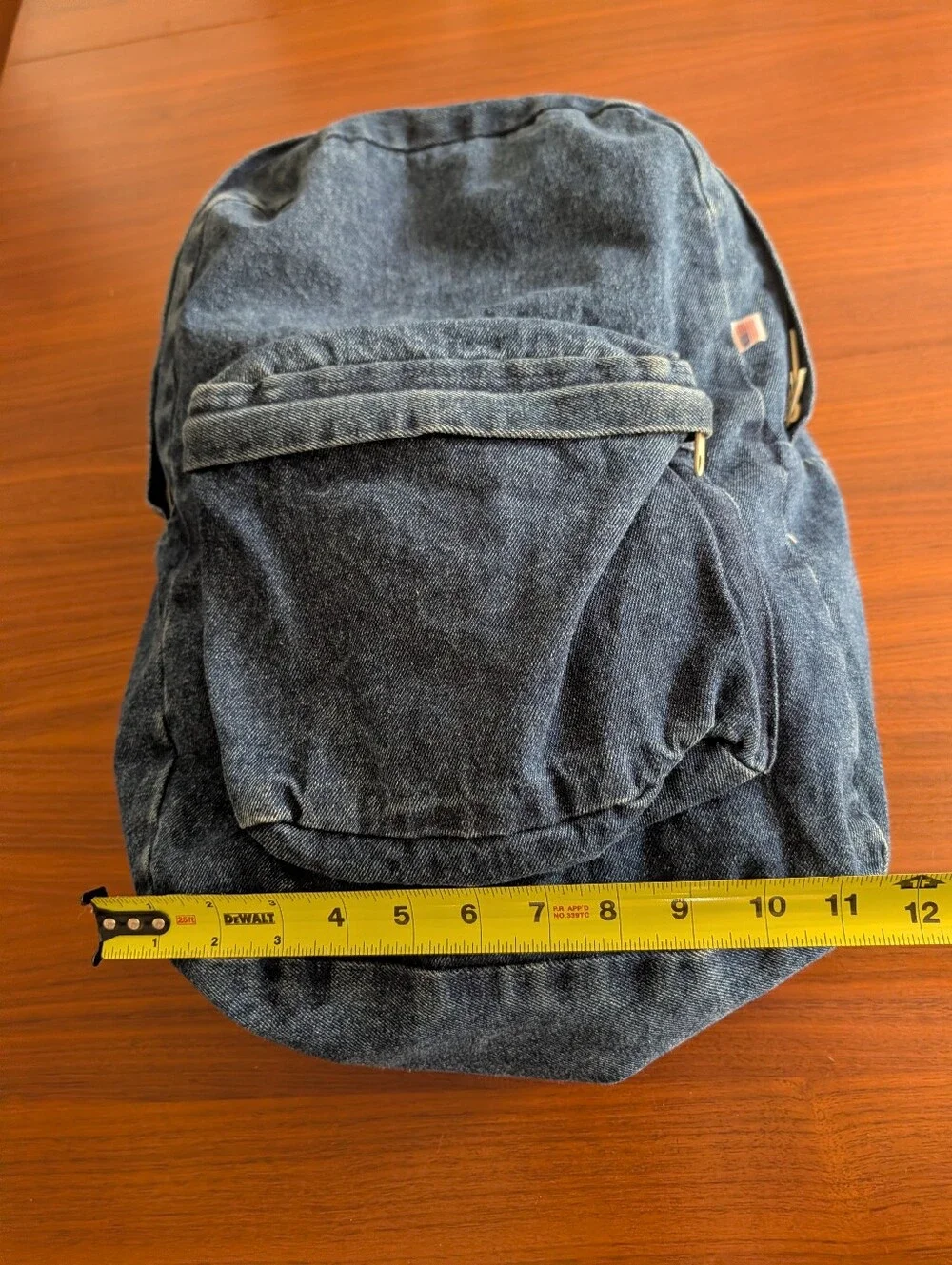 American Apparel Blue Denim Backpack Pre Owned